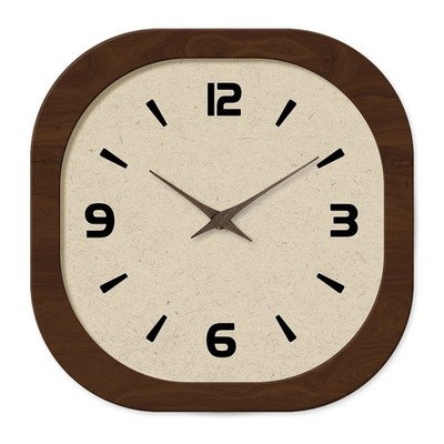Französische Retro Creme Kristall Porzellan Quadratisch Holz Wanduhr Wohndeko