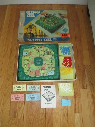 1974 Vintage Milton Bradley KING OIL Game Complete