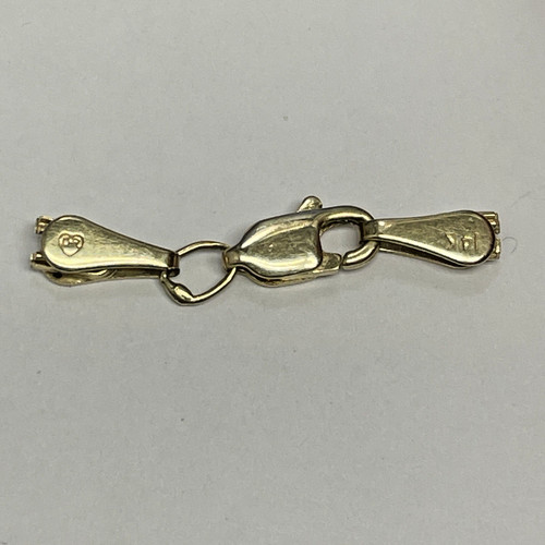 14k Yellow Gold Lobster Clasp & Jump Ring Chain End 4 x 8mm 0.5g
