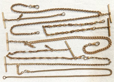 120g Gold Filled Lot Vintage Watch Chain Lots T Bar Gf Vtg Victorian