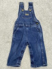 Vintage OshKosh B  Gosh Vestbak Denim Overalls Baby 24 Months Made in USA VTG
