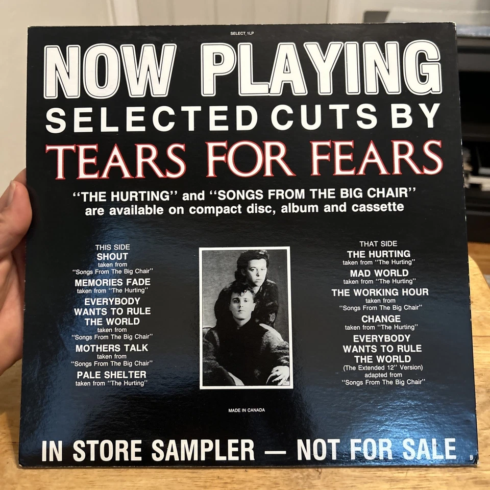Tears for Fears Now Playing Selected Cuts In-Store Sampler 1985 Vinyl Record - Image 4 of 4