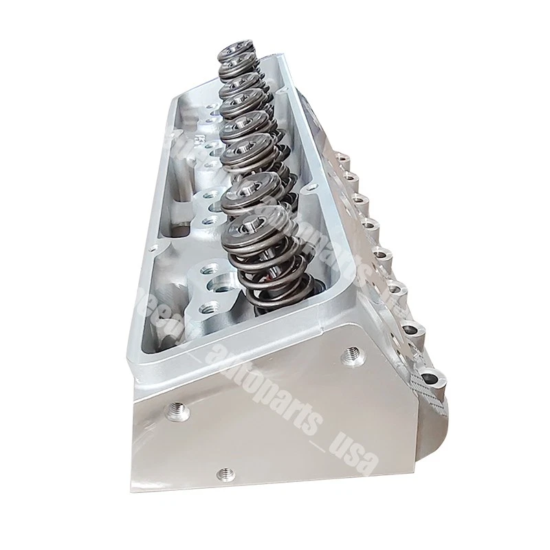 2x Complete Aluminum Cylinder Heads For SBC Chevy 350 190cc 64cc 2.02/1.60 Angle Foto 4 de 4