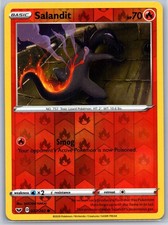 Salandit 027/202 Common Sword & Shield Pokemon Reverse Holo Near Mint