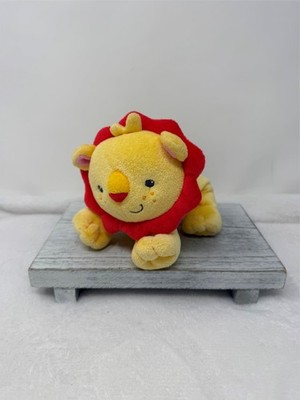 Yellow & Red LION 6'' Crinkle Rattle Plush Stuffed Toy by Fisher Price