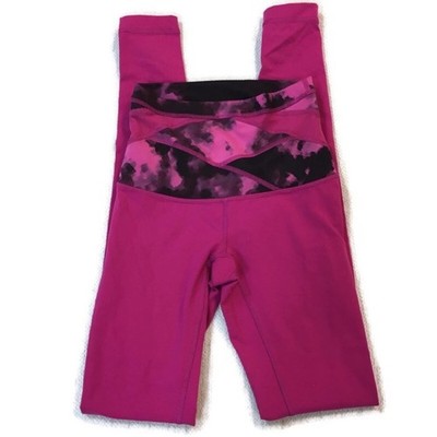 Lululemon Wunder Under High Rise Reversible Blooming Pixie Raspberry Pink Size 2