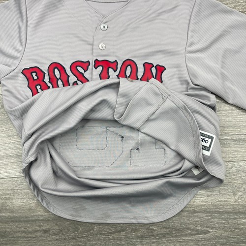 Dustin Pedroia Jersey Mens Small Gray Majestic Cool Base Stiched Boston Red Sox - Picture 8 of 20