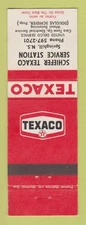 Matchbook Cover - Texaco oil gas Schiefer Springhill NS