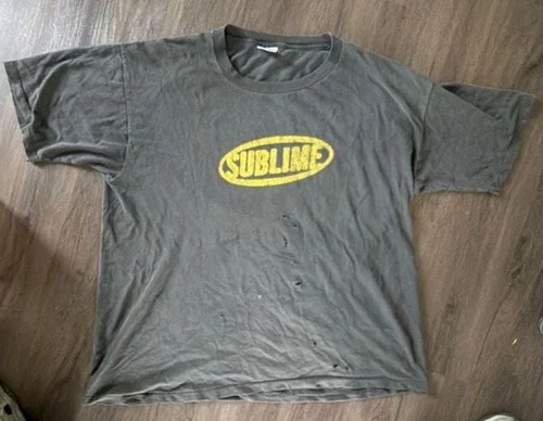 90s Sublime Oval Logo Skunk Records Band T-Shirt XXL 1990s vintage concert t-shirt, vintage, size XXL, single stitch, B+ condition