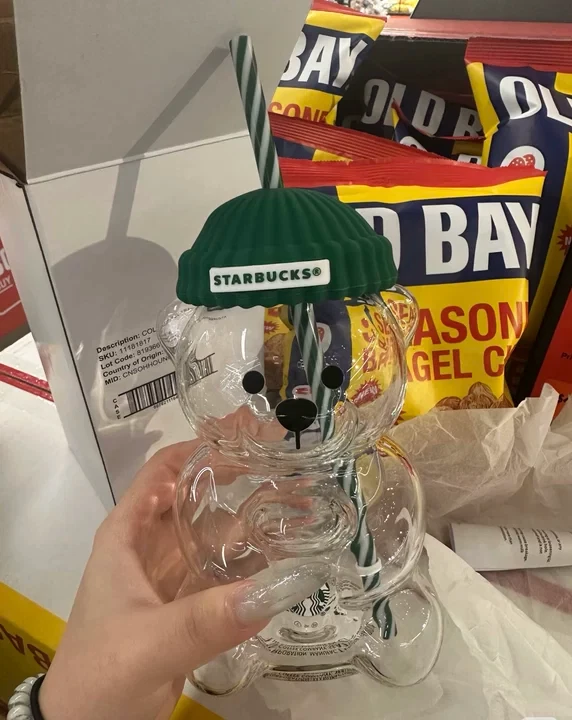 Taza de oso de peluche Starbucks Bearista - Taza de oso de vidrio de edición limitada Foto 2 de 4