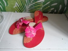 Vintage Firetrap Pink Leather Women's Flip Flops Size  7