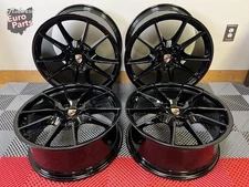 OEM 20" Porsche 991 911 Carrera S Narrow Body NB Wheels Gloss Black Set Refinish