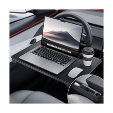 YONZEE 2-in-1 Car Steering Wheel Desk Tray  Car Seat Gap Filler Organizer  821