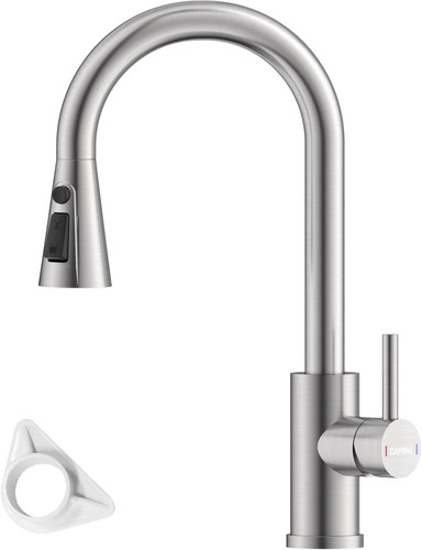 DAYONE Kitchen Mixer Tap with Pull Out Spray, SUS304 Stainless Steel 247bn-uk
