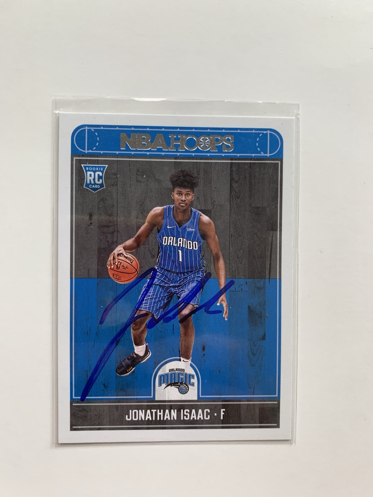 2017-18 Panini NBA Hoops #256 Jonathan Isaac Signed Autographed RC Orlando Magic