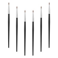 6 Pack Eye Liner Brushes Fine Point Eyeliner Brushes Portable Eye Gel Foundat...