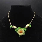Celluloid Plastic Yellow Flower Necklace Spring Easter Costume Jewelry VIntage
