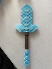 Video Game Custom tap-to-pay sword, Blue/Brown, One Size Kids Unisex