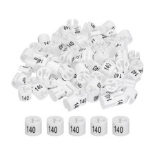 Clothes Hanger Marker Colored Hanger Sizer Number 140, White 100 Pcs