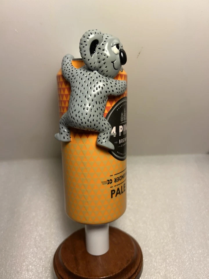 4 PINES DOWN UNDER APLE ALE KOALA ON A CAN draft beer tap handle. AUSTRALIA - Image 3 of 4