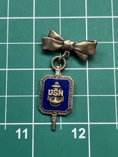 WWII USN Sweetheart Homefront Pin Sterling