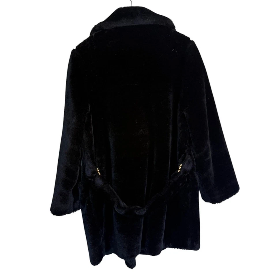 Abrigo De Colección Susan Lynn Mujer Grande Negro Glenoit Imitación Piel Años 50 60 Retro Dama Foto 4 de 4