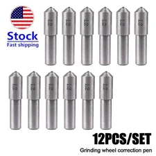 12pcs Natural Single Point Diamond Dresser Grinding Wheel Disc Dressing Pen Tool