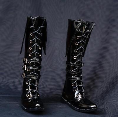 New Handsome Knight Black High Boots Bjd 1 3 1 4 Msd Sd Doll Shoes