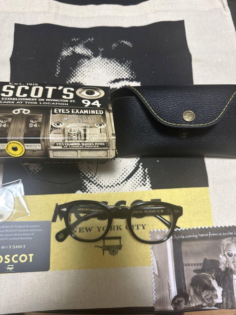 MOSCOT LEMTOSH Black Eyeglasses 46□24-145 with Accessories MOSCOT LEMTOSH Black Eyeglasses 46□24-145 with Accessories