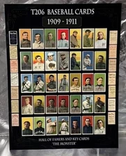 T206 Tobacco Baseball Card 8.5x11 Print Pro Platinum Paper