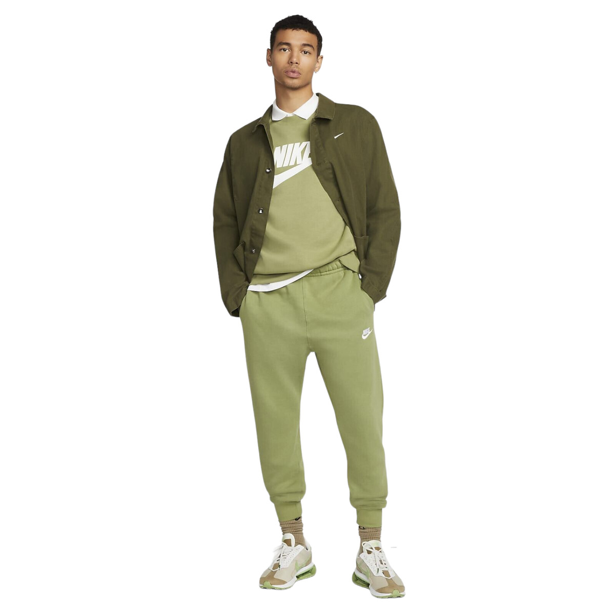 Nike NSW Club Fleece Mens Size 2XL Sweatsuit Tracksuit Matching Alligator  Green | eBay