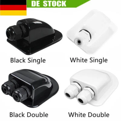 MARKENLOS Dachdurchführung 2-fach Solar Kabeldurchführung Wohnmobil Caravan Camper Weiß