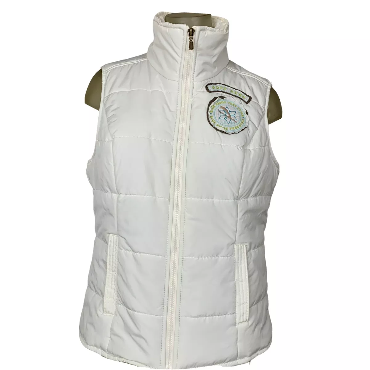 Womens ivory puffer clearance vest