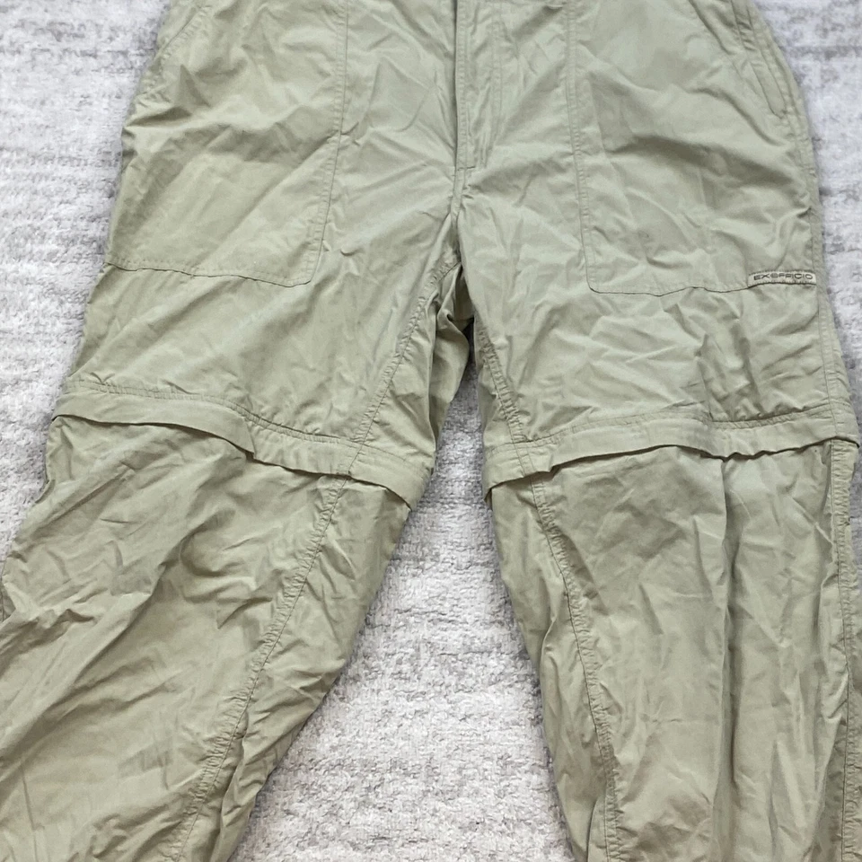 Vintage ExOfficio Chino Pants Large Green Tactical Convertible Trekk Preppy Mens - Image 2 of 4
