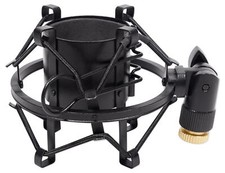 Rockville RockShock Black Studio Condenser Microphone Metal Shock Mount w/Foam
