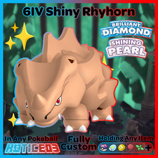 ✨ Shiny RHYHORN6IV ✨ Pokemon Brilliant Diamond and Shining Pearl lv1 +MasterBall