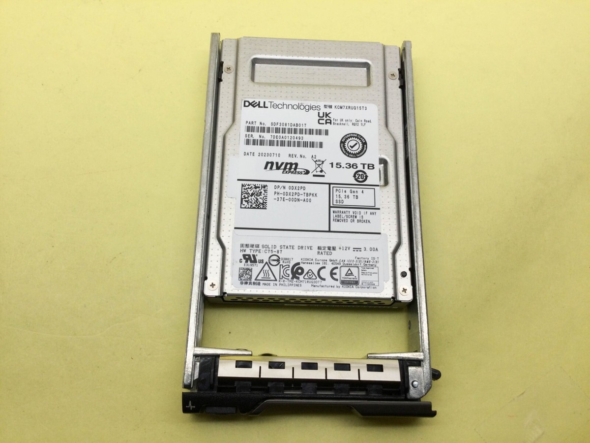 DX2PD Dell KIOXIA CM7 15.36TB PCIe4.0 NVMe 2.5