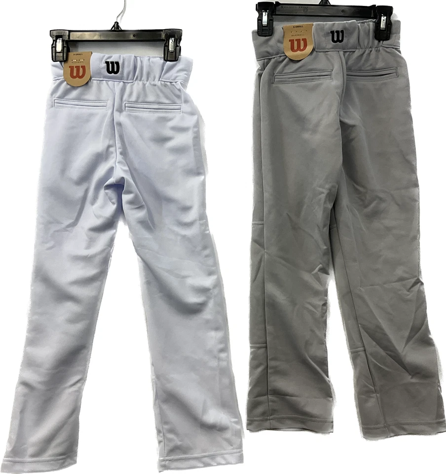 Wilson Baseball Pants Youth Size XS White Gray 2 Pair - Image 2 of 4