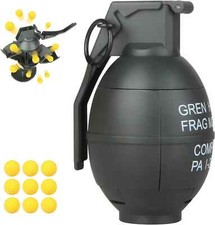 Toy-Hand Grenade for CS Battle Game,With 9 Foam Ammo Green Tactical Cs-Grenade F
