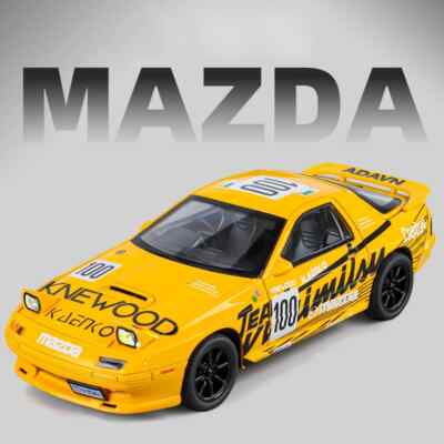 JDM 1:24 Mazda RX7 RX-7 FC Latte Art Initial D Supercar Alloy Car