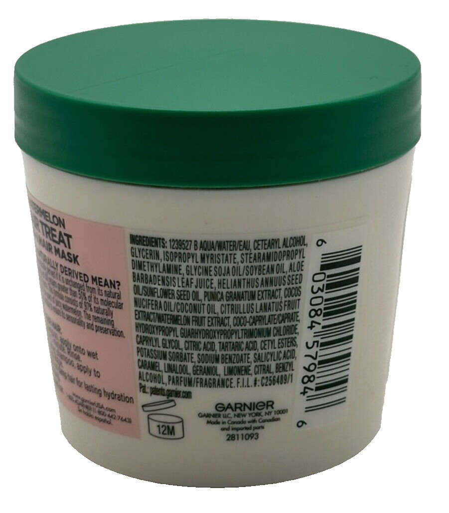 Garnier Fructis Plumping Watermelon Hair Treat Hair Mask 3.4 oz
