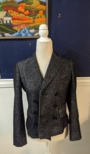J. Crew Double Breasted Gray Button Blazer Jacket Wool Blend Sz 4 Small S