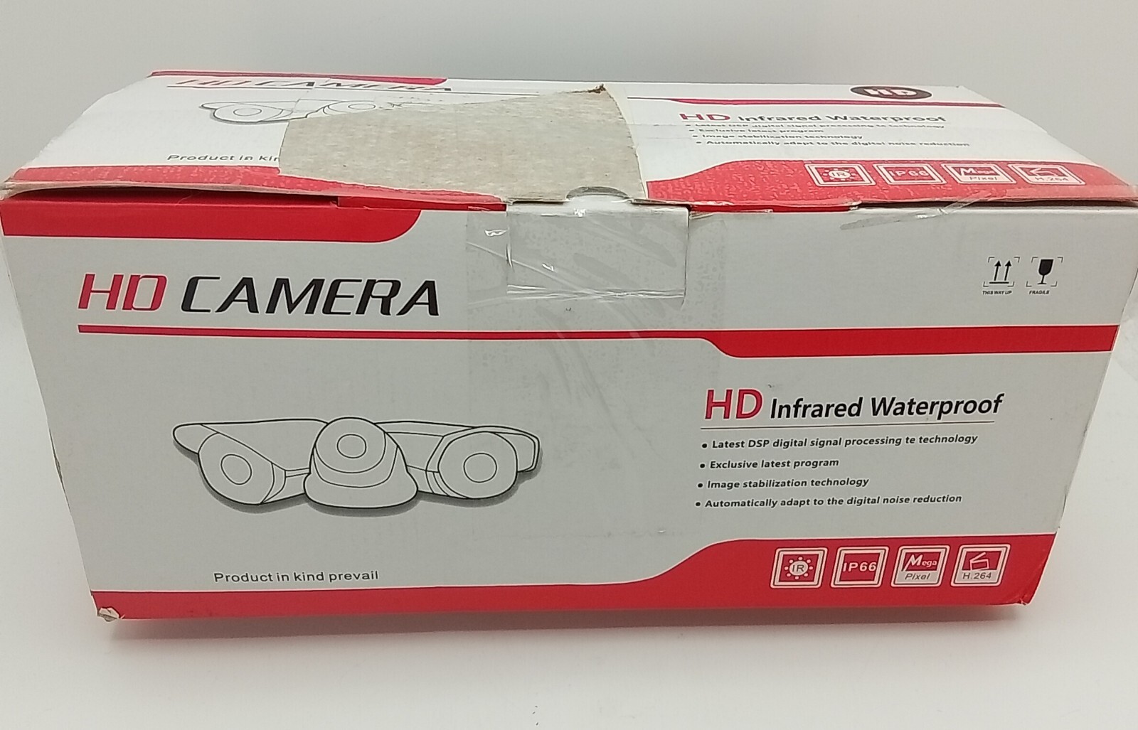 HD Infrared Waterproof Camera Dome CCTV 2MP 180 Degree Wide Angle White