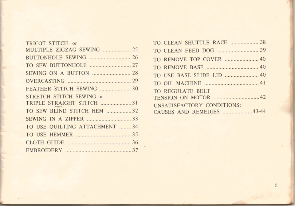 New Home 691 Janome  Instruction Manual User Guide: Coil Bound 45 Page - Image 3 of 3