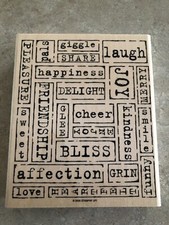 Stampin Up Word By Word Large Stamp NEW 2005
