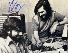 APPLE FOUNDER “Steve Wozniak” signed JSA COA 8x10 w/Steve Jobs w/him in 1976