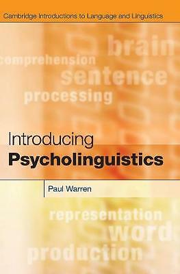 Introducing Psycholinguistics Warren Hardback Cambridge University Press