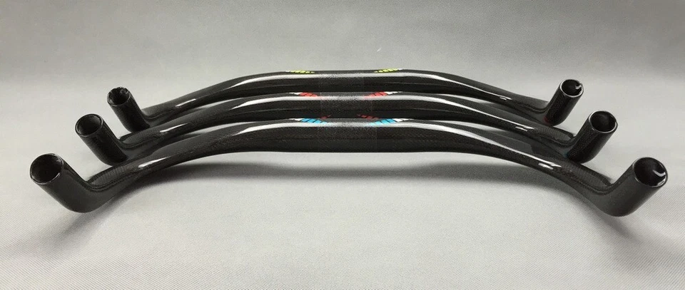 Bicicleta de Carretera 3K Carbono Completo 31.8mm TT Bullhorn Bar Manillar Triatlón 40cm Azul Foto 4 de 4