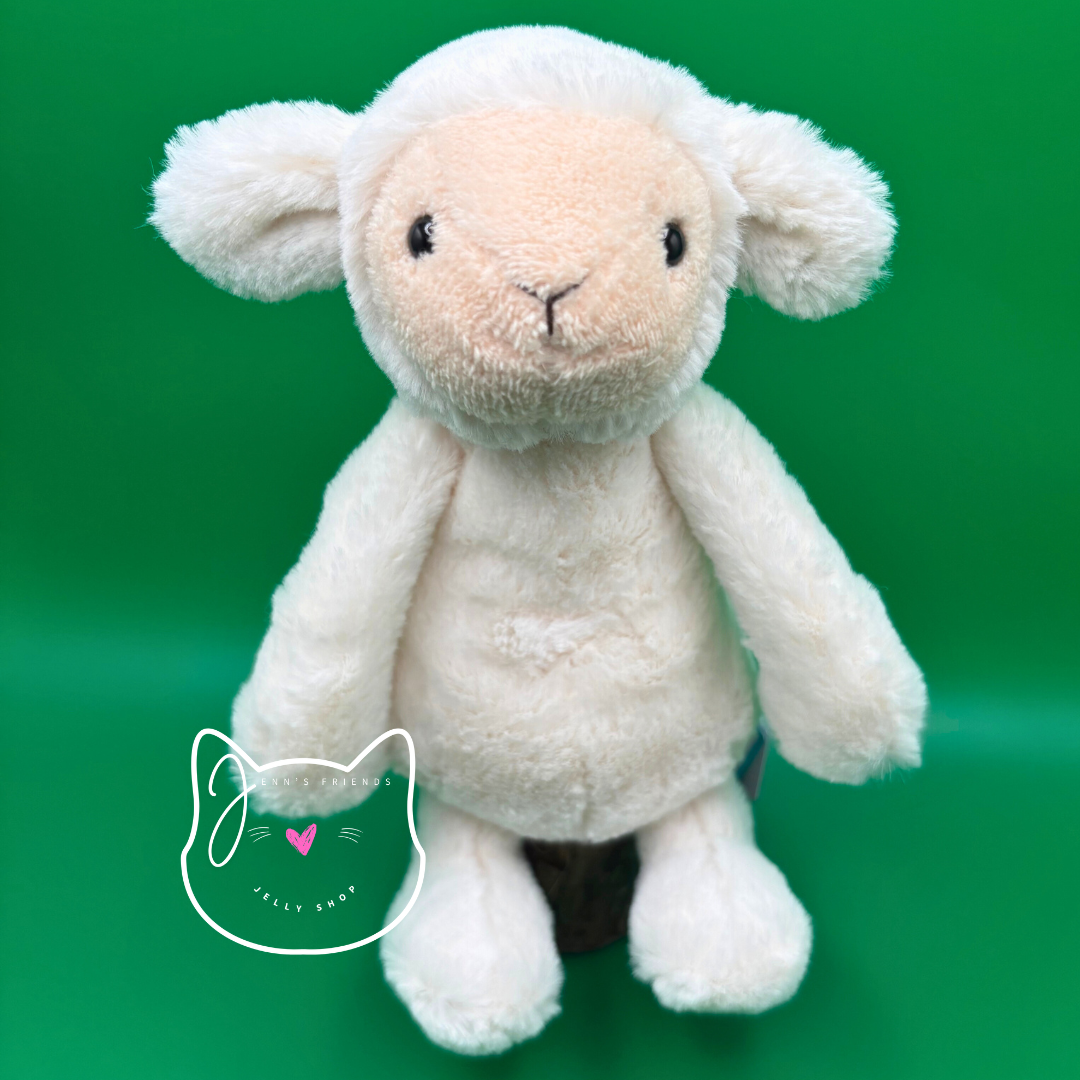 Jellycat SMALL BASHFUL LAMB New BNWT RETIRED Soft Plush Little Toy