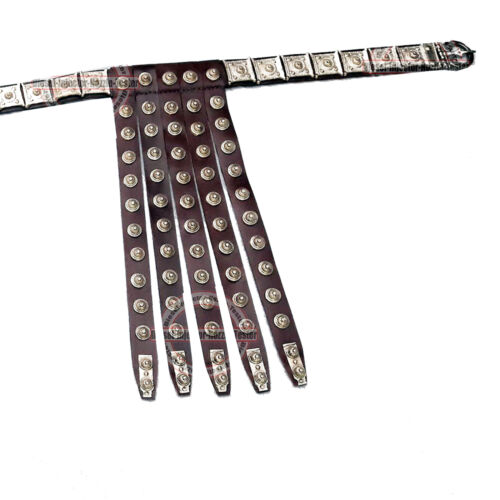 Cintura grembiule in pelle romana accessori in ottone pesante - armatura costume indossabile cingulo - Foto 1 di 5